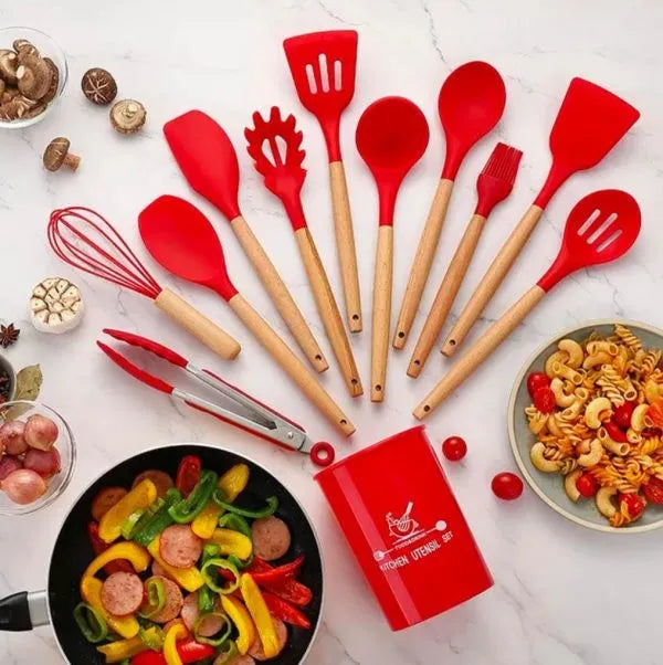 Wooden Handle Non-Stick Spatula