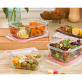 Glass Container 3 Pcs Set With Plastic