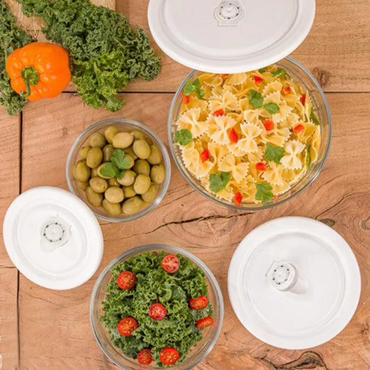 Round GLass Container 3 Pcs