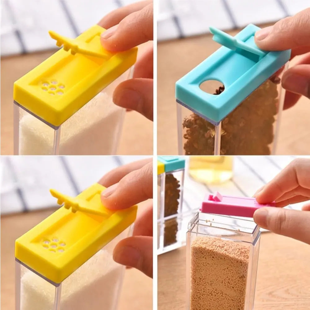 Seasoning Box Transparent Spice Jar Set