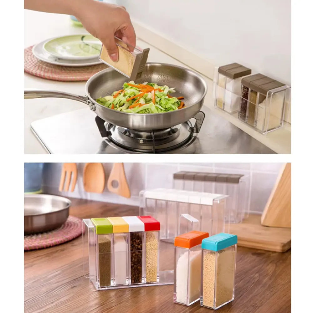 Seasoning Box Transparent Spice Jar Set