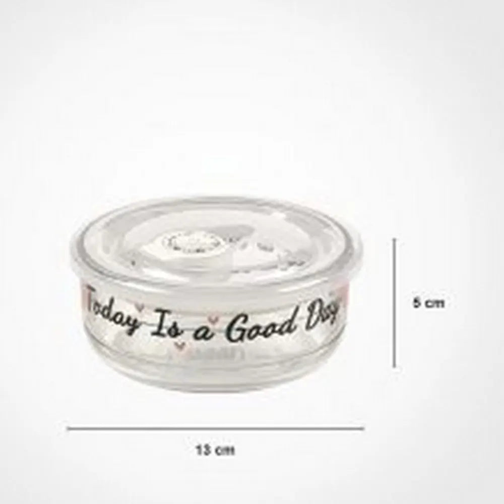 Printed Glass Jar 3 Pcs Set