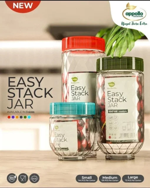 Easy Stack Jar Pack of 3 – (S/M/L)