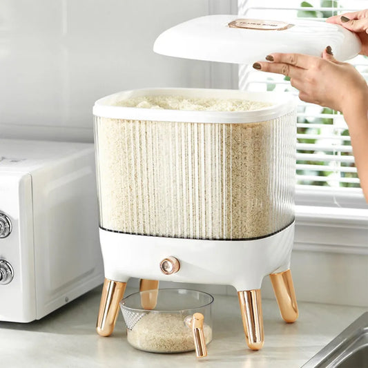 Rice Storage Container, Rice Storage Bin Organizer Cereal Dispenser for Home Kitchen