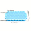 Silicone Ice Cube Mold 37-Grid Honeycomb-Shaped Large-Capacity Ice Tray Food-Grade Ice Making Reusable Ice Mold With lid
