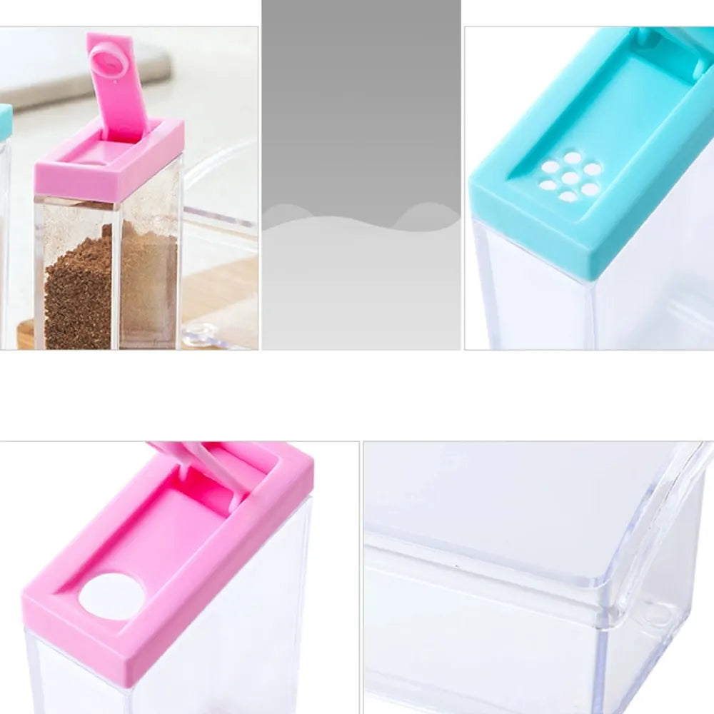 Seasoning Box Transparent Spice Jar Set