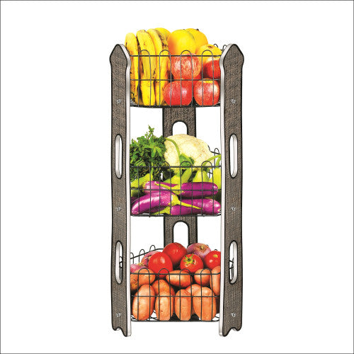 Stylish 3-Tier Fruit & Vegetable Organizer Rack