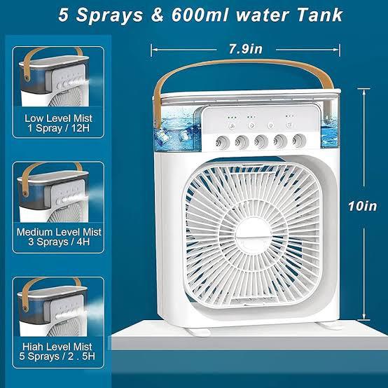 USB Mist Fan 600ml – Portable Humidifier & Cooler