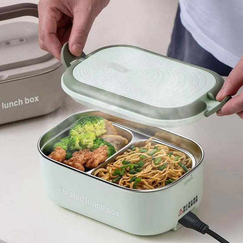 Electric Lunch Box with 304 Steel | Self-Heating Food Warmer
