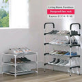 6-Story Aluminum Alloy Shoe Rack Multi-Layer Assembly Dust-Proof Storage for Dormitory Entrance Organizer shoemaker organizer