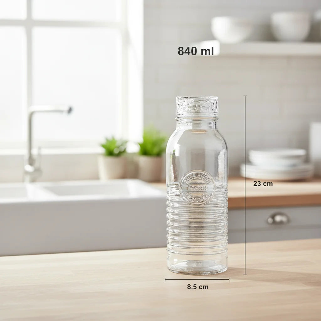 Glass Water Bottle 840ML