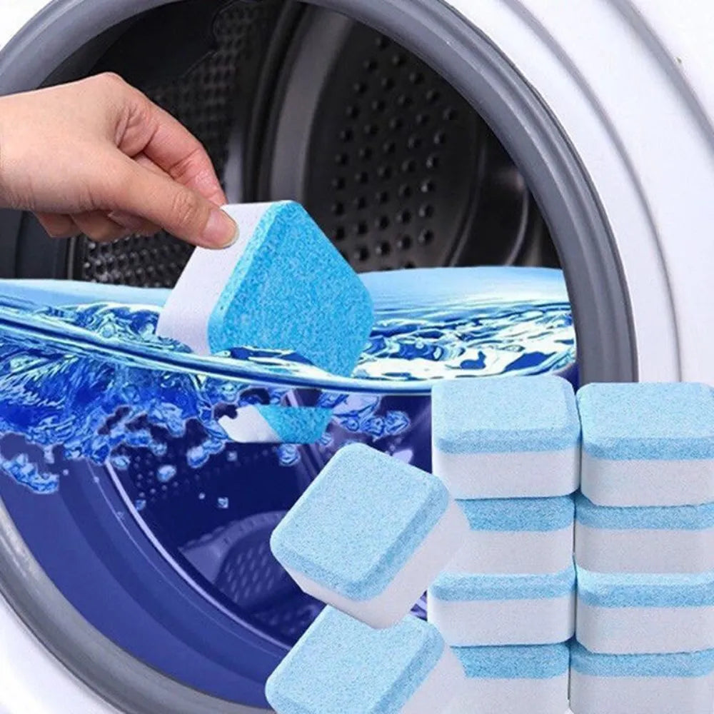 Washing Machine Cleaner Tablets 12pcs Deep Cleaning & Descaling Effervescent Tabs