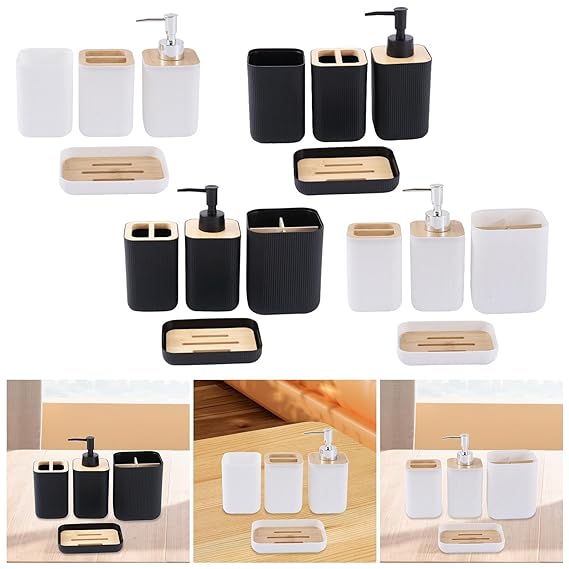 Modern Plastic Bathroom Set – Unbreakable & Easy to Clean