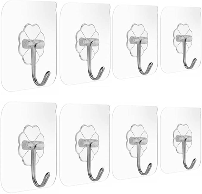 Transparent Strong Hooks Suction Heavy Load Rack & Cup Sucker 10 Pcs Set