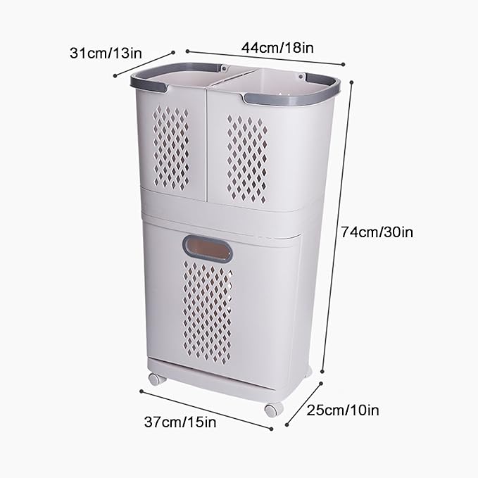 Universal Wheeled Design Laundry Basket Dirty Clothes