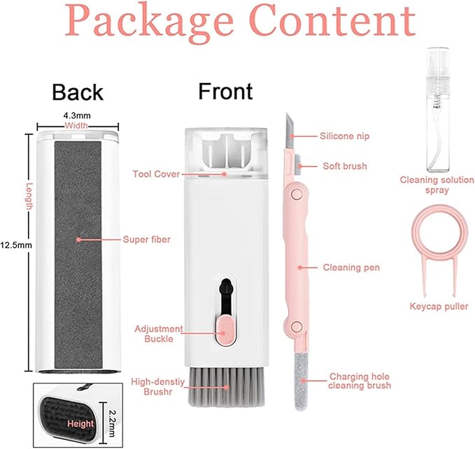 Tools Computer Cleaning 7-in-1 Airpods Brush Cleaning Keycap Camera Ipad Cleaner Screen Keyboard Phone Pen Kit Cleaning Puller