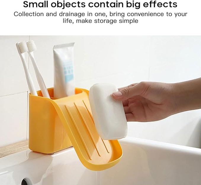 Multifunctional Soap Holder, Self adhesive Holder With Base Suction Cup, Slide Soap Holder
