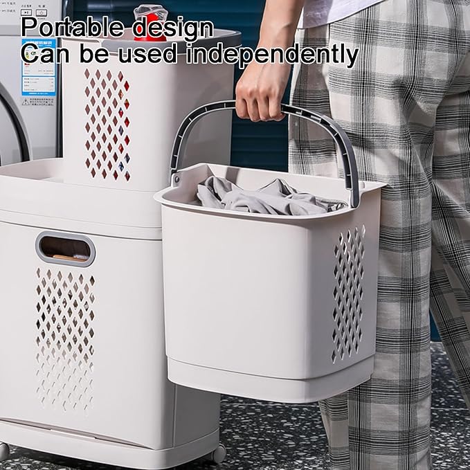 Universal Wheeled Design Laundry Basket Dirty Clothes
