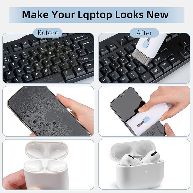 Tools Computer Cleaning 7-in-1 Airpods Brush Cleaning Keycap Camera Ipad Cleaner Screen Keyboard Phone Pen Kit Cleaning Puller