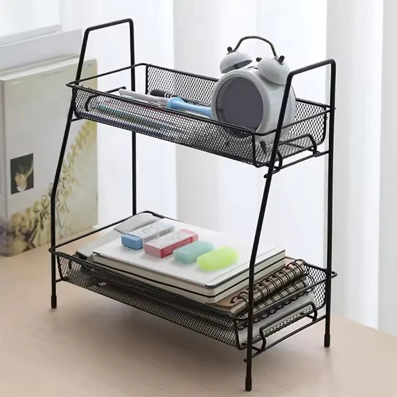 Stainless Steel Double Layer Storage Rack
