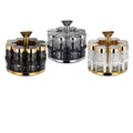 8-Piece Glass Spice Jar Set with Rotating Organizer
