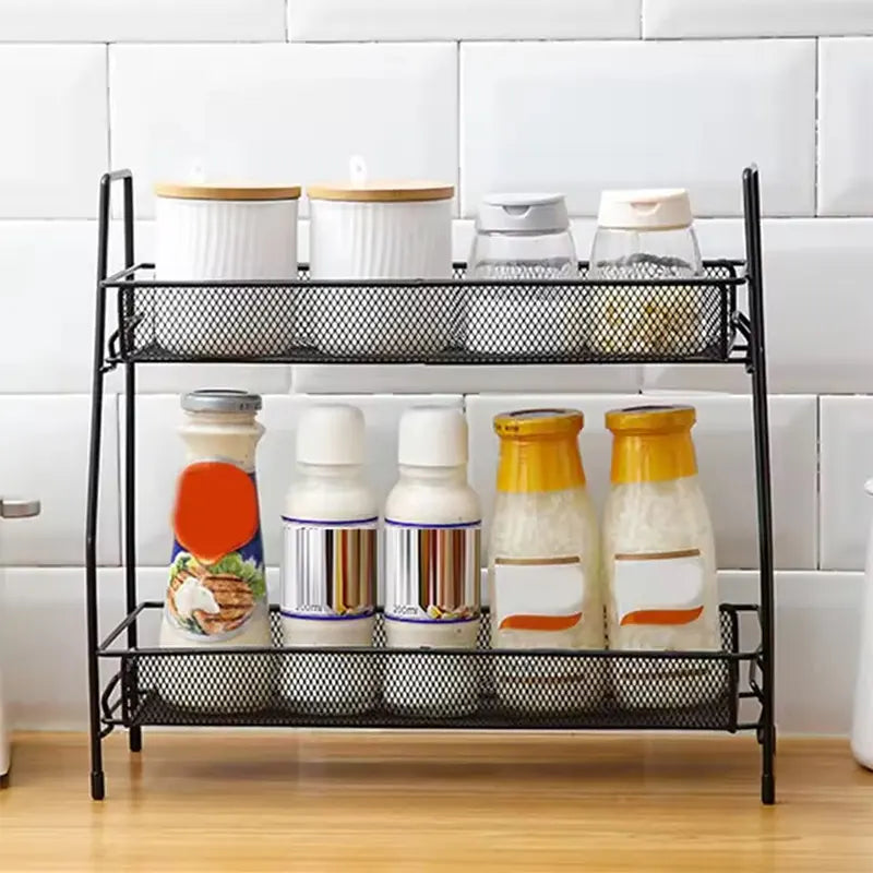 Stainless Steel Double Layer Storage Rack