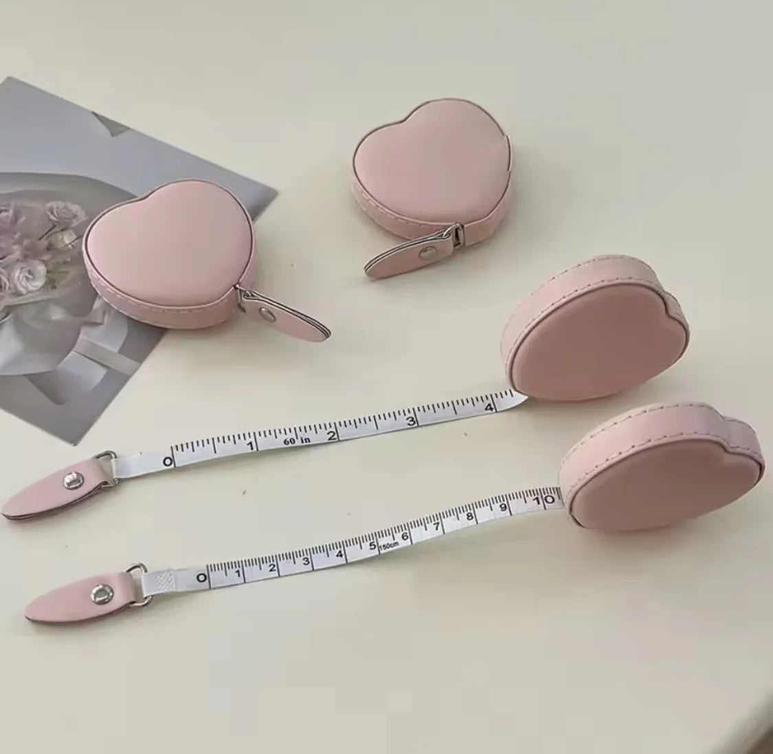 Mini Flexible Ruler – Cute Heart Shaped Measuring Tape