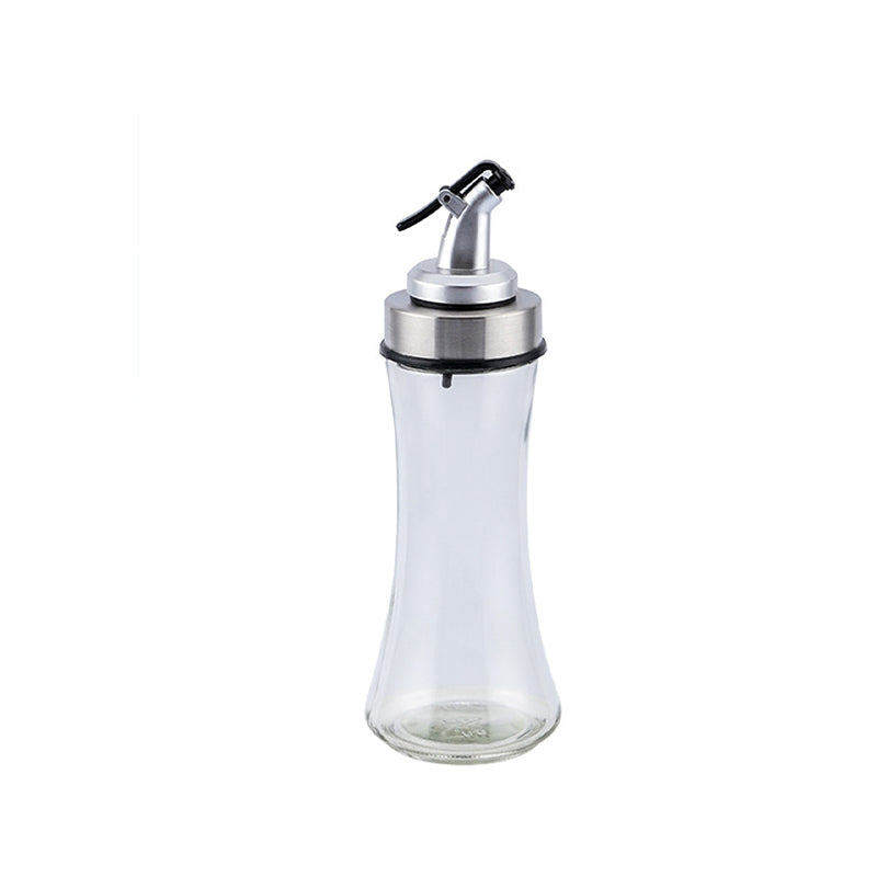 Transparent Glass Press Oil & Seasoning Bottle - 200 ML