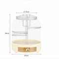 360° Rotating Cosmetics Organizer, Dust Proof Dressing Table Storage Rack, Cosmetics Drawer Organizer
