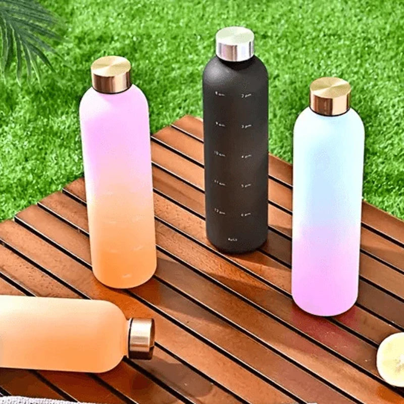 Stay Hydrated with 1L Time Marker Water Bottle