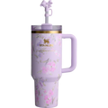 40oz Printed Tumbler with Straw and Handle – Stanley Style