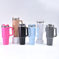 Plain 40oz Stainless Steel Tumbler with Straw for Travel