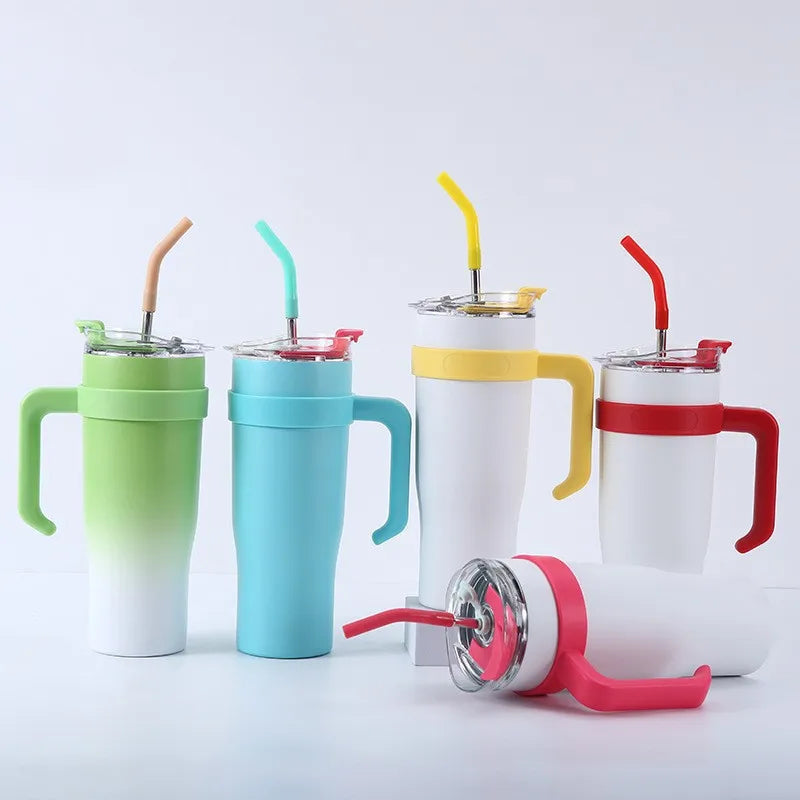 40 oz Vacuum Insulated Tumbler With Straw Lid & Handle