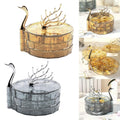 Swan Jewelry Storage Box – Rotating, Stylish & Compact