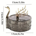 Swan Jewelry Storage Box – Rotating, Stylish & Compact
