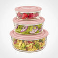 Round GLass Container 3 Pcs