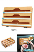 Wrap Dispenser 3-in-1 Wooden Cutter for Foil & Paper