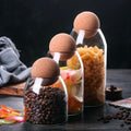 Glass Storage Jar Set – 3 Pieces with Lids for Pantry