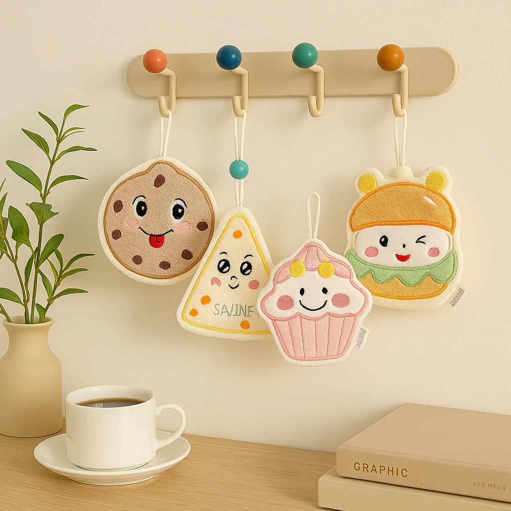 Cute Cartoon Hand Towels – Soft & Absorbent (Random Design)