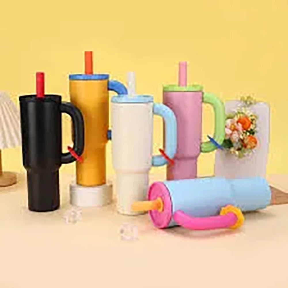 40oz Travel Tumbler with Straw – Fits Car Cup Holders