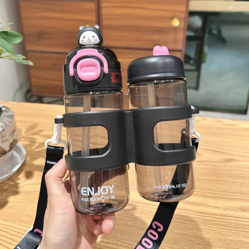 Double Insulated Plastic Water Bottle 1000ml – Leakproof & BPA-Free