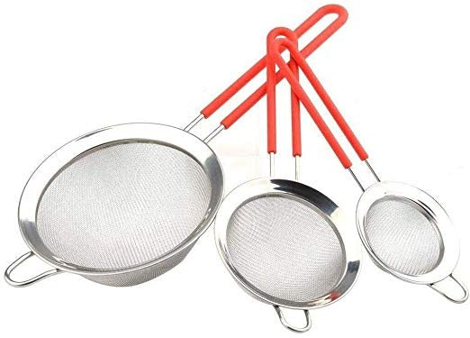 Stainless Steel Strainer Set – 3 Sizes for All Tasks