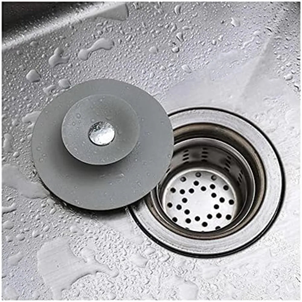 Silicone Sink Drainer Kitchen Bathroom Anti-Clogging Filter Floor Drain Cover