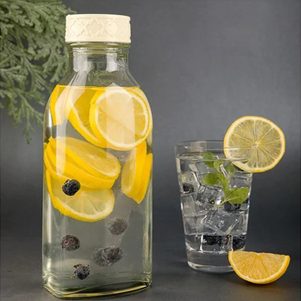 Glass Bottle With Plastic Cap 1.1 LTR
