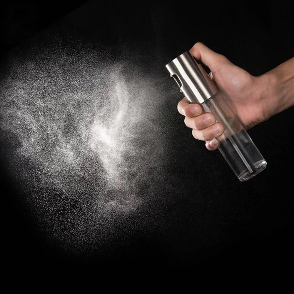Stainless Steel Glass Oil Spray Bottle Pump for Oil-Control Kitchen Olive Oil-Sprayer Pot Bottle Dispenser 250 ML
