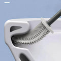 Soft Bristles Toilet Waterproof Brush with Quick Drying Holder Set