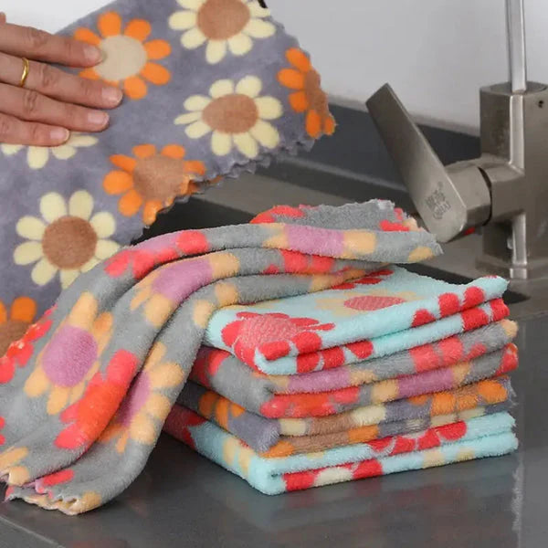 Super Absorbent Cleaning Towels – 5-Pack for Home & Car