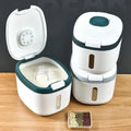 Moisture Proof Insect Proof Rice Box 10KG Grain Sealed Jar Kitchen Container Bucket Storage Pet Dog Food Box with Bullet Lid