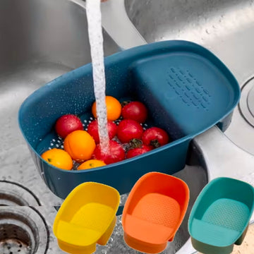 Multifunctional Plastic Kitchen Sink Drain Basket Food Vegetables Peel Egg Filter Storage Organizer Kitchen Shelf Rack Drainier