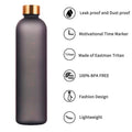 Matte Water Bottle 1000ml Plastic Water Cup With Lid Frosted Drinking Bottle for Glass With Time Market Tea Drinking Kitchen